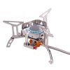 Portable Stainless Steel Camping Gas Stove with Fuel Hose & Carry Case