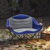 2-Person Camping Chair with Cup Holder Blue