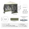 Pop Up Screen Canopy 6 Sided Canopy with Mesh Windows