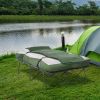 2-Person Folding Camping Cot Set with Sleeping Bag & Air Mattress