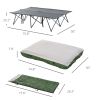 2-Person Folding Camping Cot Set with Sleeping Bag & Air Mattress