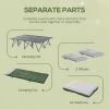 2-Person Folding Camping Cot Set with Sleeping Bag & Air Mattress