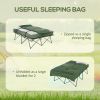 2-Person Folding Camping Cot Set with Sleeping Bag & Air Mattress
