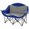 2-Person Camping Chair with Cup Holder Blue