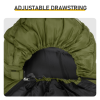 Lightweight Camping Sleeping Bag - Water-Resistant, Green and Black